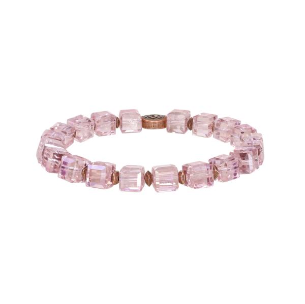 pink vintage rose - Cubes - Konplott bracelet